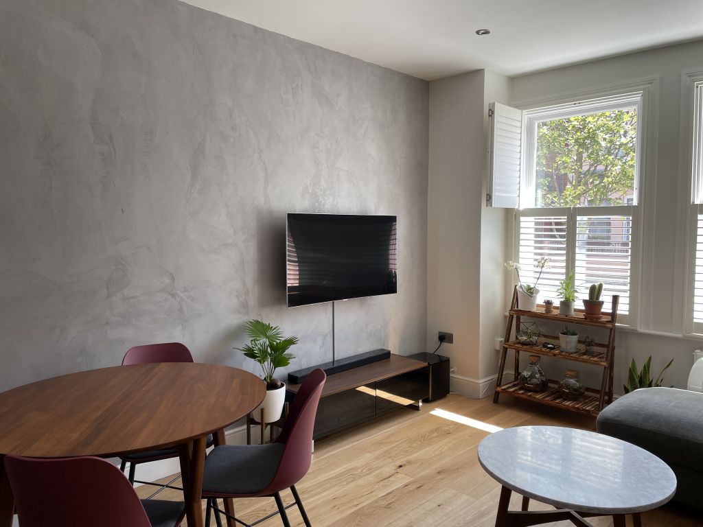 kitchen wall in microcement – central london microcement