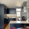 kitchen walls finished in microcement – central London